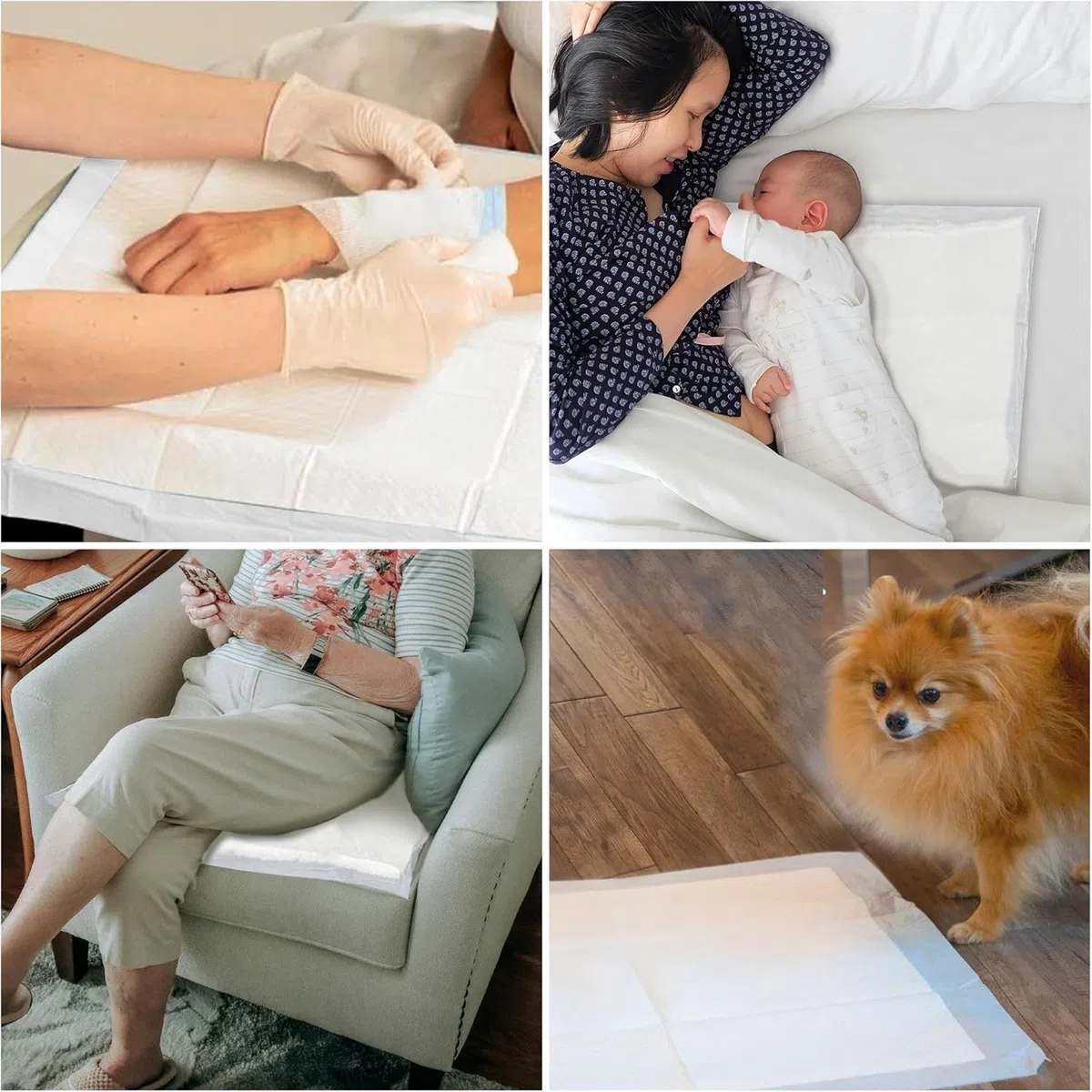 Cama Normales - Pack 2 Paquetes de 25 Protectores de 60 x 60 - Protectores Absorbentes, Ideal para Incontinencia, Confort y Seguridad - Libre de Látex