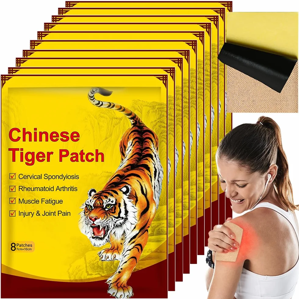 80 PCS Parches Para El Dolor, Parches Para Aliviar El Dolor En Los Músculos, Parche Chino Infrarrojo Lejano Alivio del Dolor, Parches Calor Lumbarpara Aliviar el Dolor de Rodilla, Espalda