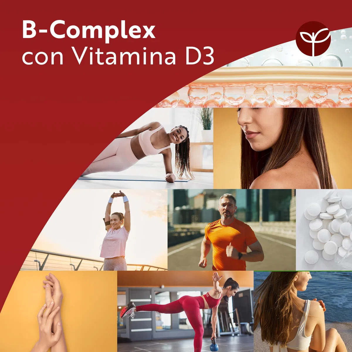 Nutravita Vitamina B Complejo con Vitamina D3 para Energía y Enfoque 365 Vegetariano Tabletas